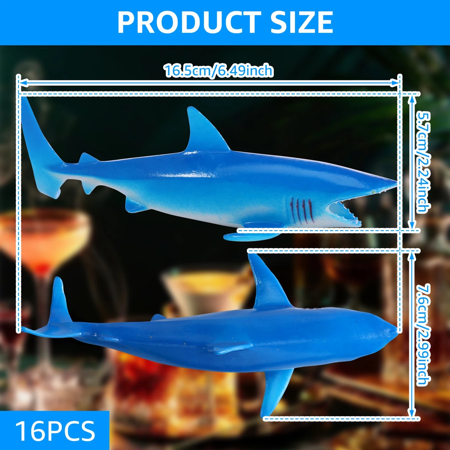 The Original Shark Attack Toy for Cocktail & Drinks